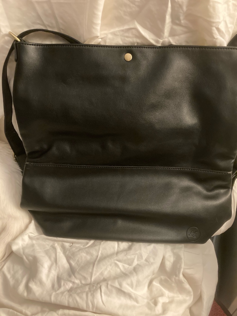 Black Leather Backpack Tote - Sleek Everyday Carry
